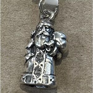 James Avery Retired 3d santa charm Silver Sterling